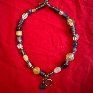 Vintage Semiprecious Stones Boho Lucky Buddha 18’ Necklace